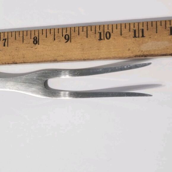 Cutco Carving Turning Fork No 27 Brown Wood Handle Made in USA - Picture 14 of 14